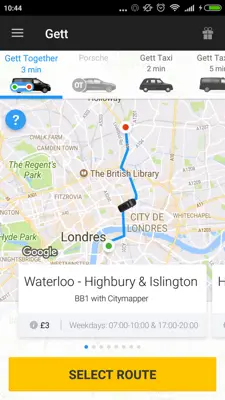 Gett android App screenshot 2